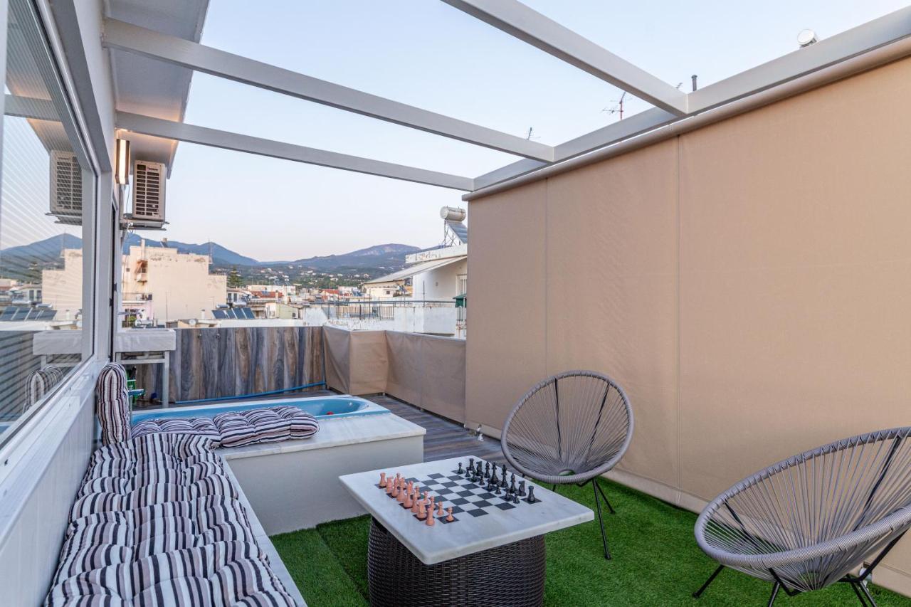 Tiny Central Penthouse, Big Terrace Kalamata Exterior foto